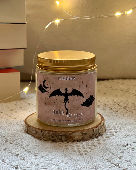 Sojawachskerze - Book Dragon - 250 ml