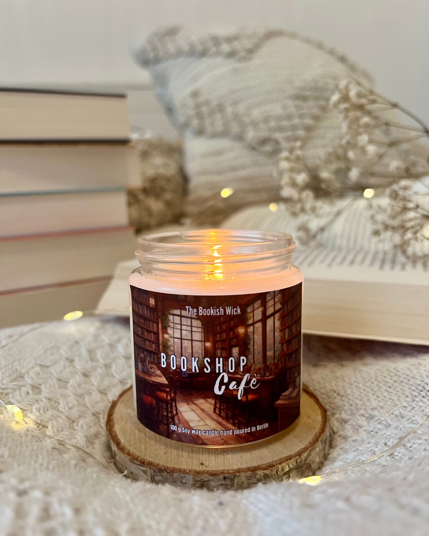 Sojawachskerze - Bookshop Café - 120 ml