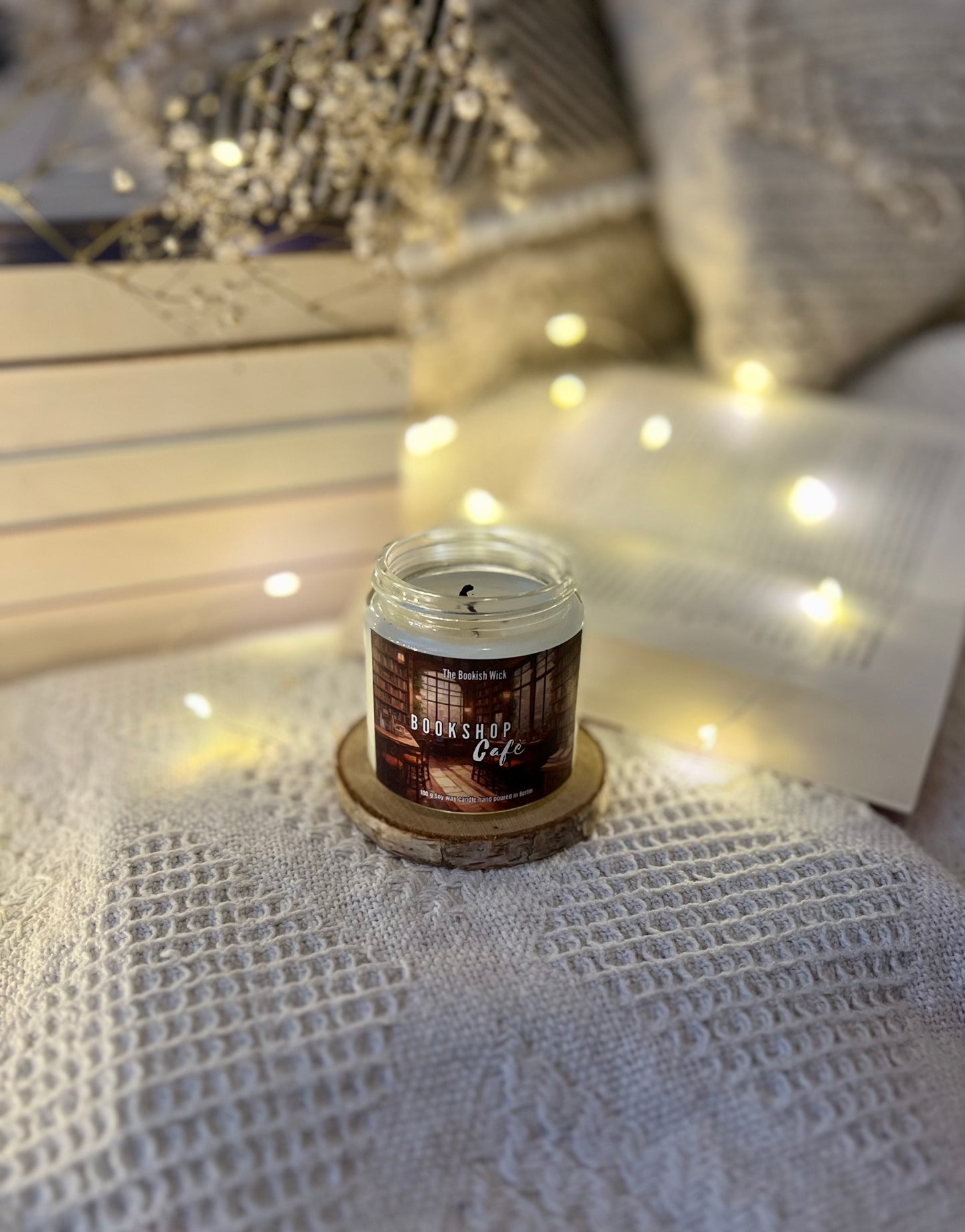 Sojawachskerze - Bookshop Café - 120 ml