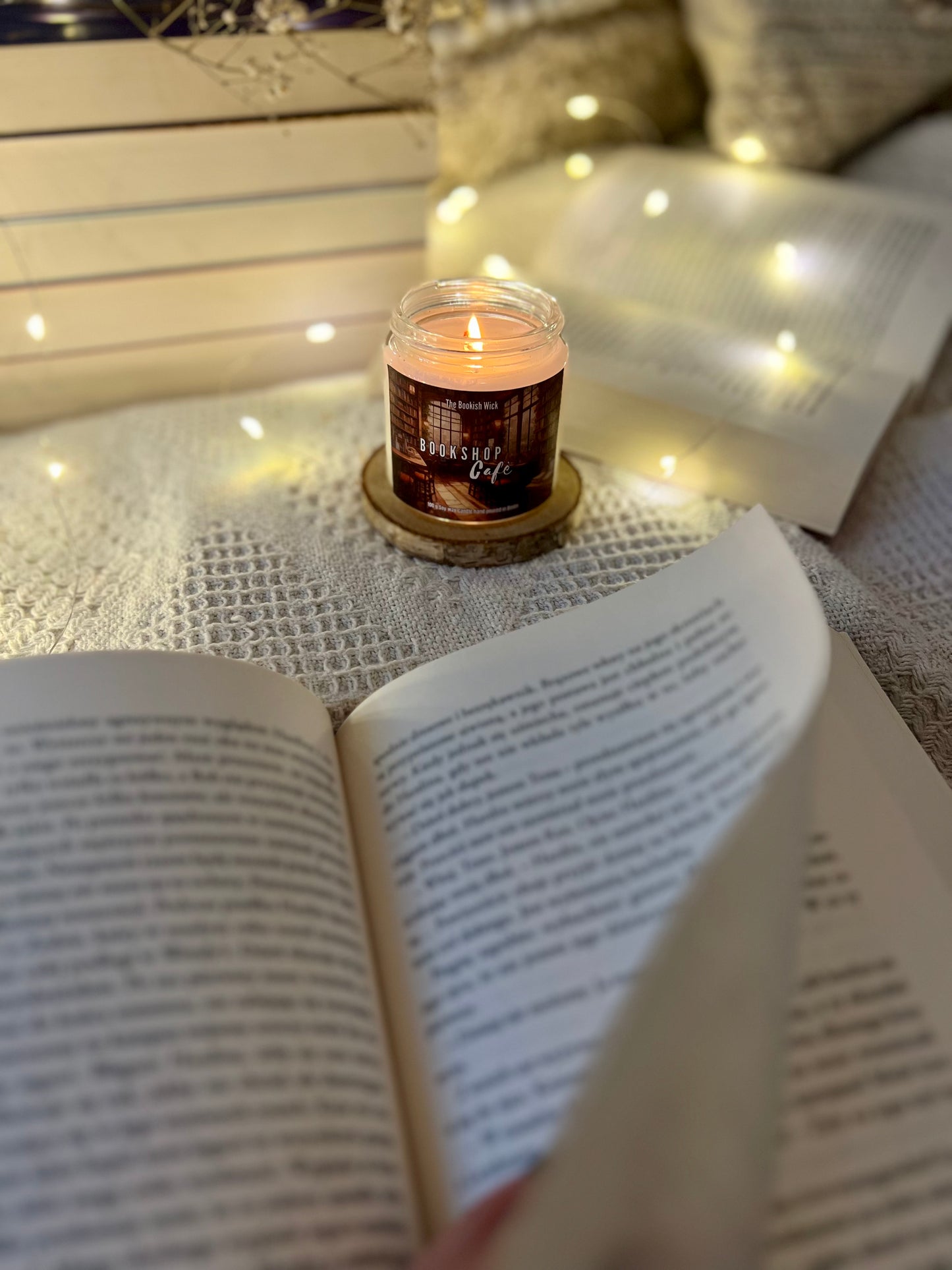 Sojawachskerze - Bookshop Café - 120 ml